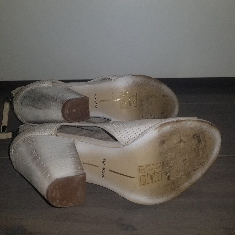 Worn once Dolce Vita summer booties open toe bone - Picture 6 of 8